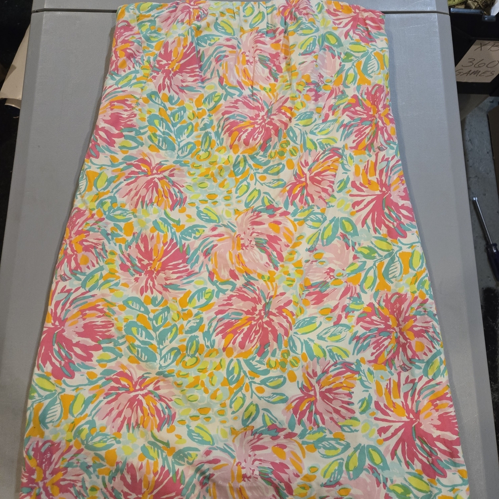 Lilly Pulitzer Cream and Pink Skirt 3c3